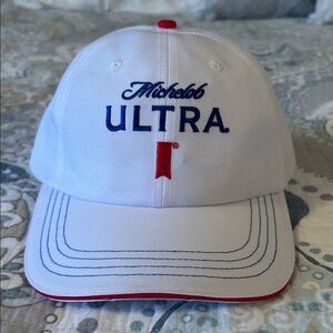 Michelob Ultra White and Red Men's Cap